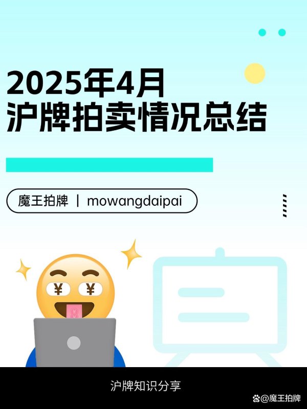 配资平台股票配资 2025年4月沪牌拍卖情况总结